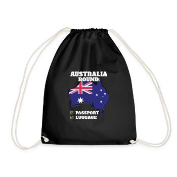 Australia Bound Country Travel Australian Flag - Turnbeutel - Schwarz - Vorne
