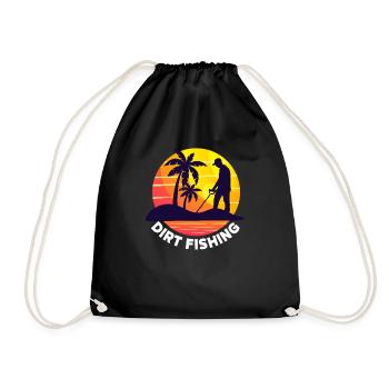 Funny Probing Metal Detector Detector - Drawstring Bag - black - Front