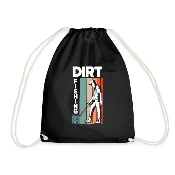 Funny Probing Metal Detector Detector - Drawstring Bag - black - Front