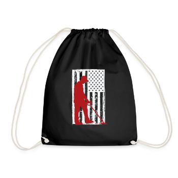 Funny Probing Metal Detector Detector - Drawstring Bag - black - Front