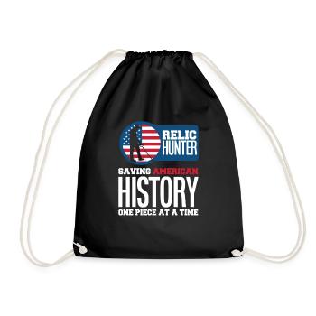 Funny Probing Metal Detector Detector - Drawstring Bag - black - Front