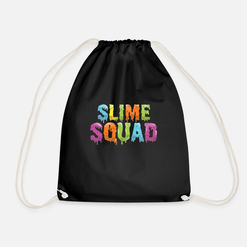 Slime Kid Buntes Schleimhandwerk Kunst Slime Squad - Turnbeutel - Schwarz