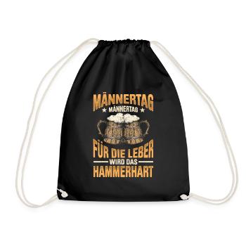 Männertag Männertag Für Die Leber Wird Das Hammerh - Turnbeutel - Schwarz - Vorne