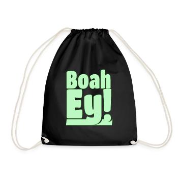 Boah ey! - Turnbeutel - Schwarz - Vorne