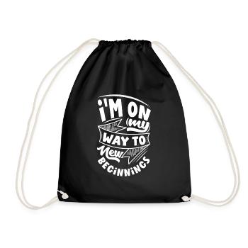 Je suis en route vers un nouveau départ - Sac de sport léger - noir - Devant