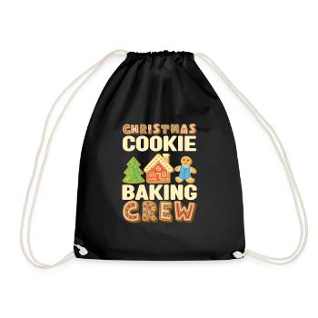 Weihnachtsplätzchenbacken Crew Traditioneller - Turnbeutel - Schwarz - Vorne