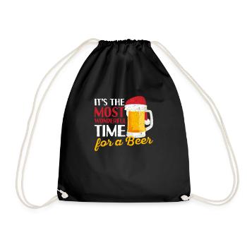 It's the best time for a beer-soaked - Drawstring Bag - black - Front