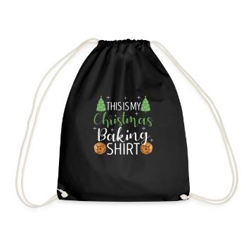 Ceci est ma chemise de boulangerie de Noël drôle - Sac de sport léger - noir - Devant