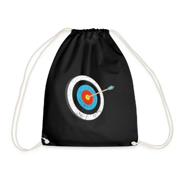 Outdoor Hunting Arch Retro Target Bow Arrow Retro - Drawstring Bag - black - Front