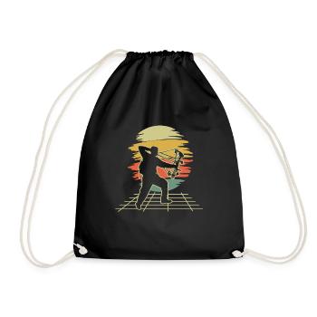 Chasse en plein air Retro Vintage Bow Hunter Tir à l’arc - Sac de sport léger - noir - Devant