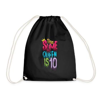 Fille Age 10 ans Kid Slime Lover Slime Art - Sac de sport léger - noir - Devant