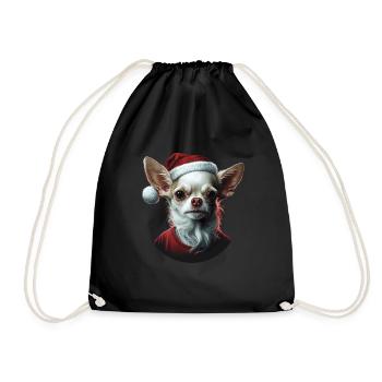 Chihuahua | Merry Christmas | X-Mas Tree | Cute - Drawstring Bag - black - Front