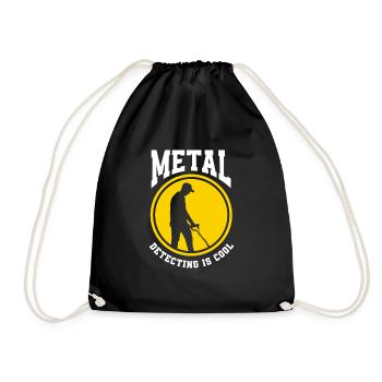 Funny Probing Metal Detector Detector - Drawstring Bag - black - Front