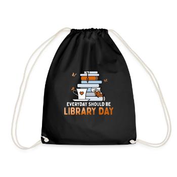 Chaque grande bibliothèque contient quelque chose d’amusant à manger - Sac de sport léger - noir - Devant