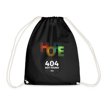 Hope not found 404 - Turnbeutel - Schwarz - Vorne