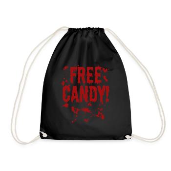 Bonbons gratuits Trick ou traitement effrayant sanglant Halloween - Sac de sport léger - noir - Devant