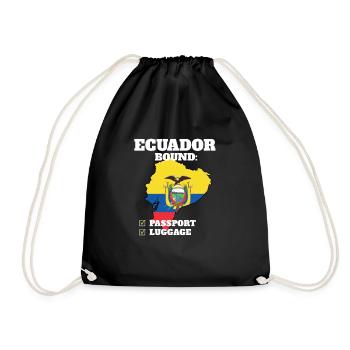 Voyage Pays à destination de l’Équateur Drapeau équatorien - Sac de sport léger - noir - Devant