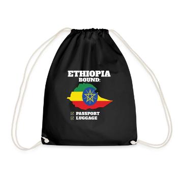 Voyage à destination de l’Éthiopie Drapeau éthiopien - Sac de sport léger - noir - Devant