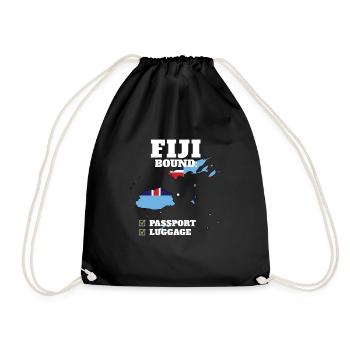 Fidji Bound Country Travel Vacances drapeau fidjien - Sac de sport léger - noir - Devant