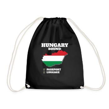 Hungary Bound Country Travel Hungarian Flag - Turnbeutel - Schwarz - Vorne
