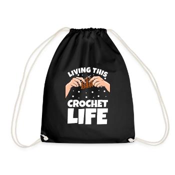 Vivre cette vie de crochet - Sac de sport léger - noir - Devant