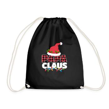 Papa Noël Papa Père Noël Famille - Sac de sport léger - noir - Devant