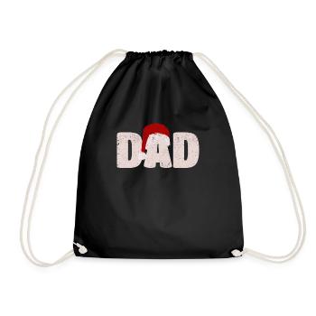 Papa Weihnachtsmann Weihnachten Familie Matching - Turnbeutel - Schwarz - Vorne