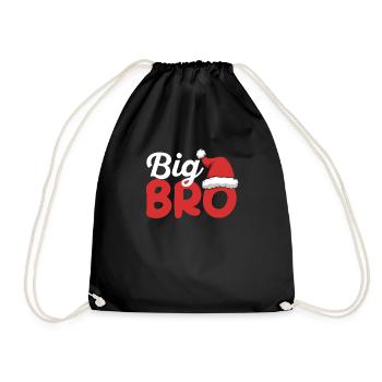 Big Bro Santa Brother Noël Appariement de famille - Sac de sport léger - noir - Devant