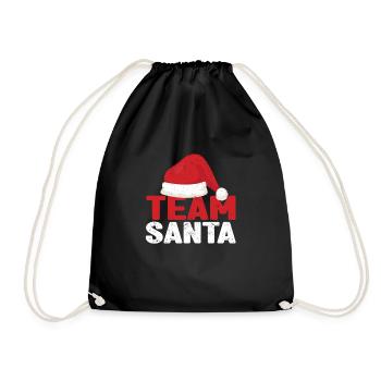 Team Santa Funny Weihnachten Squad Familie - Turnbeutel - Schwarz - Vorne
