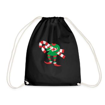 Fairy Costume Christmas Family Matching Elves - Drawstring Bag - black - Front