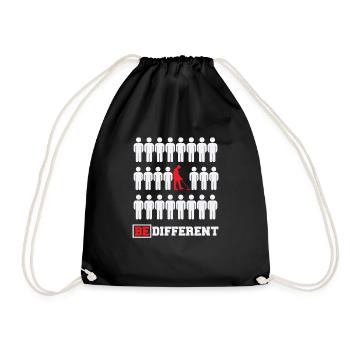 Funny Probing Metal Detector Detector - Drawstring Bag - black - Front