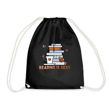 La lecture est sexy amoureux des livres introverti - Sac de sport léger - noir - Devant