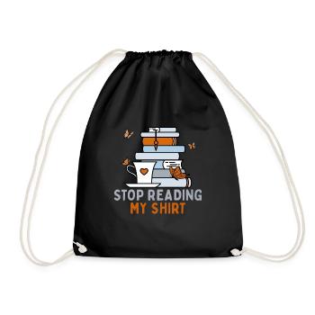 Arrête de lire ma chemise Drôle de rat de bibliothèque - Sac de sport léger - noir - Devant