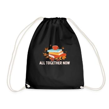 All Together Now Summer Reading Squad Read A Book - Drawstring Bag - black - Front
