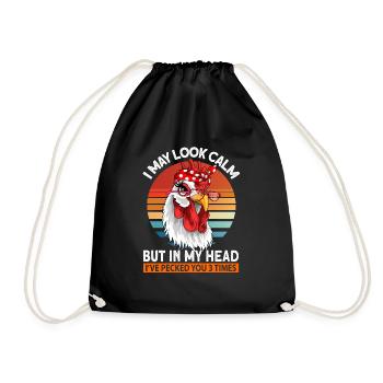 Agriculteurs Agriculteurs Poulets Poulet Cadeau - Sac de sport léger - noir - Devant