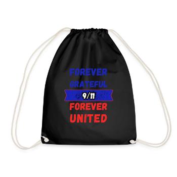 Forefer Grateful - Drawstring Bag - black - Front