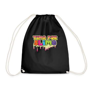 Slime Kid Bunte Schleimhandwerk Kunst Zeit Für Schleim - Turnbeutel - Schwarz - Vorne