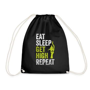 Mangez dormez Se défoncez Bûcherons répétitifs - Sac de sport léger - noir - Devant
