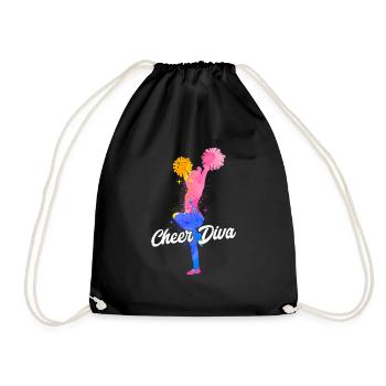 Cheer Diva Cheerleader Cheerleading - Turnbeutel - Schwarz - Vorne