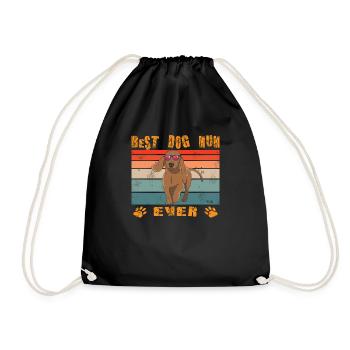 Teckel de race de chien pour les amoureux des chiens - Sac de sport léger - noir - Devant