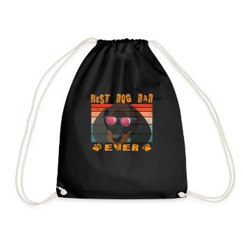 Teckel de race de chien pour les amoureux des chiens - Sac de sport léger - noir - Devant