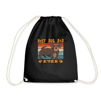 Teckel de race de chien pour les amoureux des chiens - Sac de sport léger - noir - Devant
