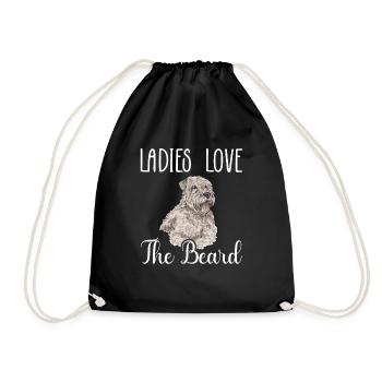 Terrier irlandais à enrobage doux - Sac de sport léger - noir - Devant