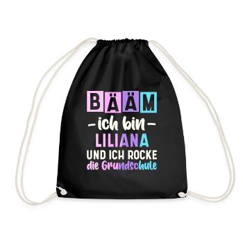 Name Liliana Geschenk Grundschule - Turnbeutel - Schwarz - Vorne