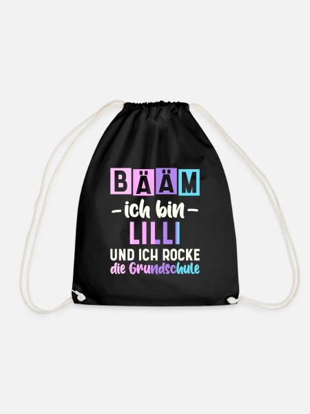 Name Lilli Geschenk Grundschule - Turnbeutel - Schwarz