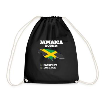 Jamaica Bound Country Travel Jamaican Flag - Turnbeutel - Schwarz - Vorne