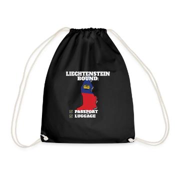 Liechtenstein Bound Country Travel - Drawstring Bag - black - Front