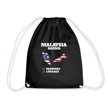 Voyage à destination de la Malaisie Drapeau malaisien - Sac de sport léger - noir - Devant