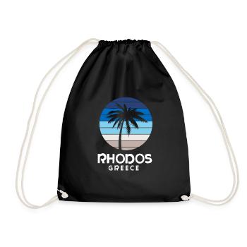 Rhodos - Turnbeutel - Schwarz - Vorne