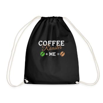 Kafffee Rösten Geschenk - Turnbeutel - Schwarz - Vorne